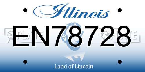 EN78728 Illinois License Plate