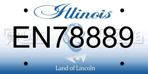 EN78889 Illinois License Plate