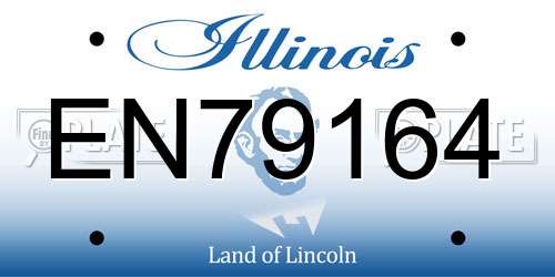 EN79164 Illinois License Plate