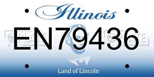 EN79436 Illinois License Plate