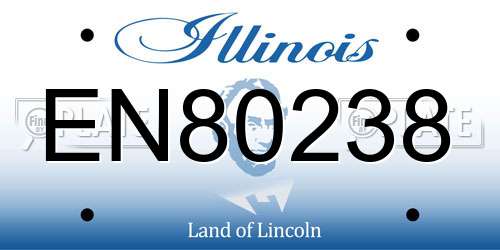 EN80238 Illinois License Plate