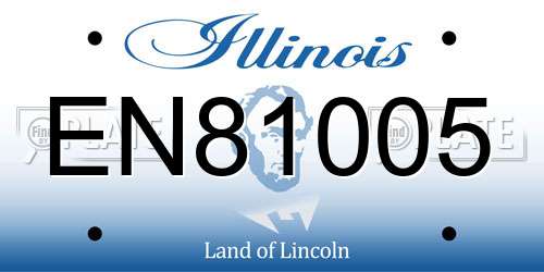EN81005 Illinois License Plate