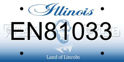 EN81033 Illinois License Plate