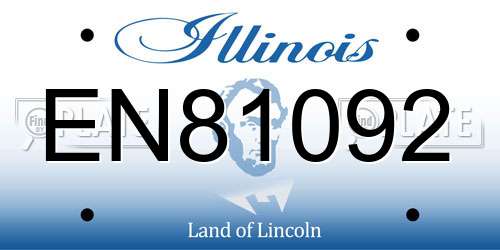 EN81092 Illinois License Plate