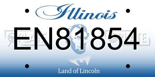 EN81854 Illinois License Plate