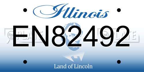 EN82492 Illinois License Plate