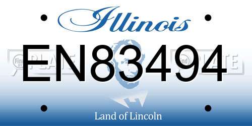 EN83494 Illinois License Plate