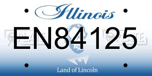 EN84125 Illinois License Plate