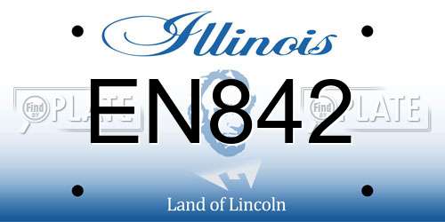 EN842 Illinois License Plate