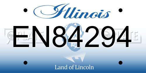 EN84294 Illinois License Plate