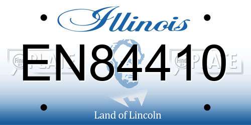 EN84410 Illinois License Plate