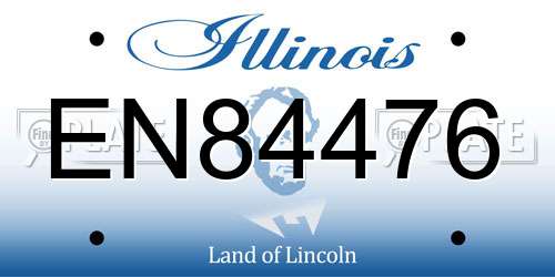 EN84476 Illinois License Plate