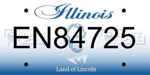 EN84725 Illinois License Plate