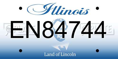 EN84744 Illinois License Plate