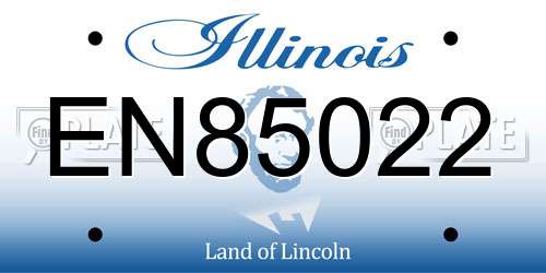 EN85022 Illinois License Plate