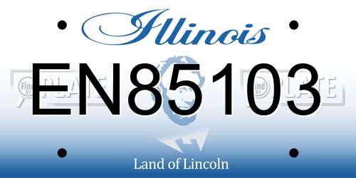 EN85103 Illinois License Plate