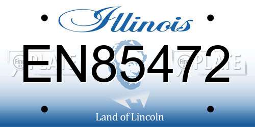EN85472 Illinois License Plate