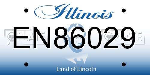 EN86029 Illinois License Plate