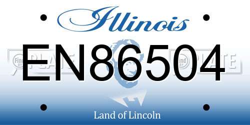EN86504 Illinois License Plate