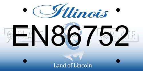 EN86752 Illinois License Plate