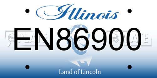 EN86900 Illinois License Plate