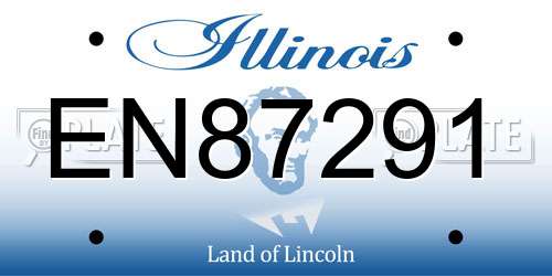 EN87291 Illinois License Plate