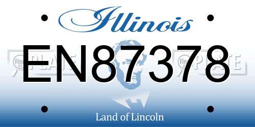 EN87378 Illinois License Plate