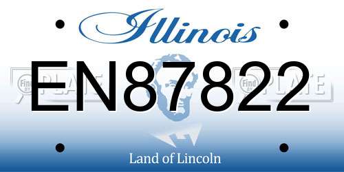 EN87822 Illinois License Plate