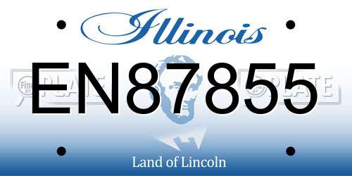 EN87855 Illinois License Plate