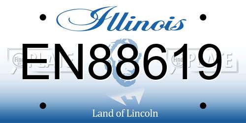 EN88619 Illinois License Plate