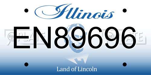 EN89696 Illinois License Plate