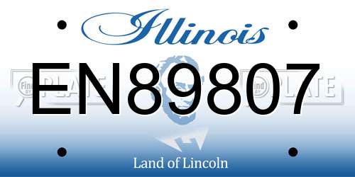 EN89807 Illinois License Plate