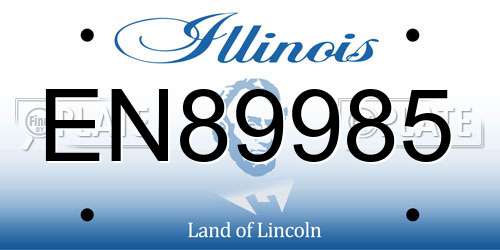 EN89985 Illinois License Plate