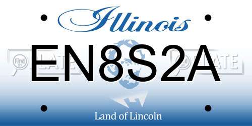 EN8S2A Illinois License Plate