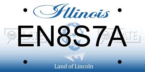EN8S7A Illinois License Plate