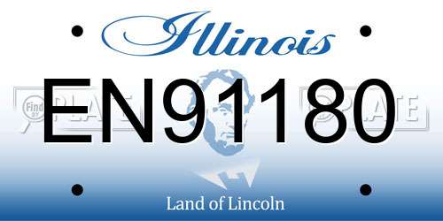 EN91180 Illinois License Plate