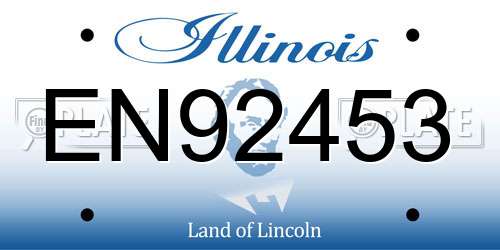 EN92453 Illinois License Plate