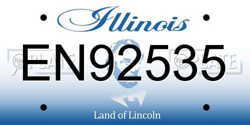 EN92535 Illinois License Plate