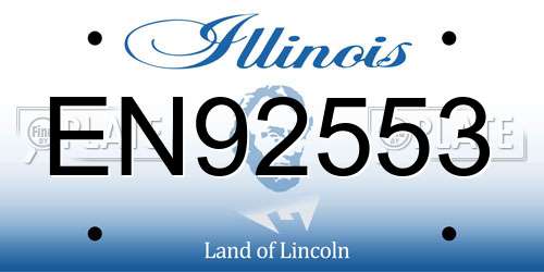 EN92553 Illinois License Plate