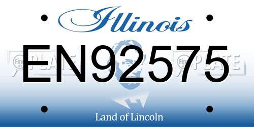 EN92575 Illinois License Plate
