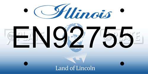 EN92755 Illinois License Plate