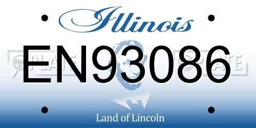 EN93086 Illinois License Plate