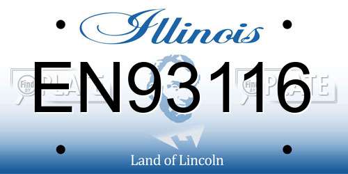 EN93116 Illinois License Plate