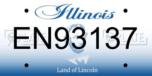 EN93137 Illinois License Plate