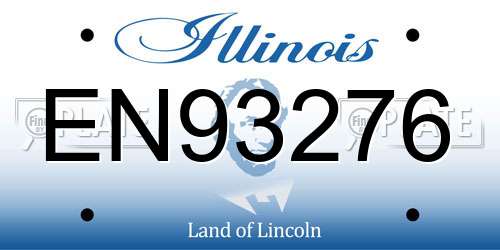 EN93276 Illinois License Plate
