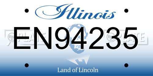 EN94235 Illinois License Plate
