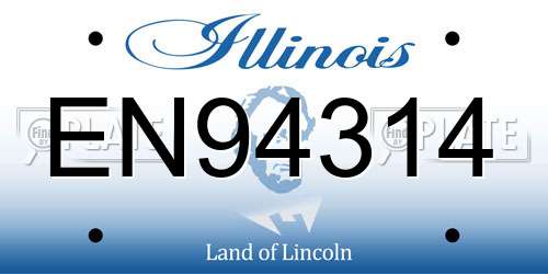 EN94314 Illinois License Plate