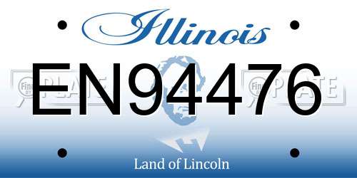 EN94476 Illinois License Plate