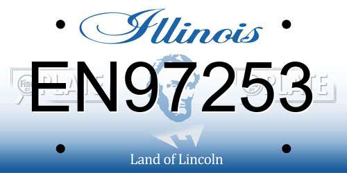 EN97253 Illinois License Plate
