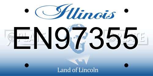 EN97355 Illinois License Plate